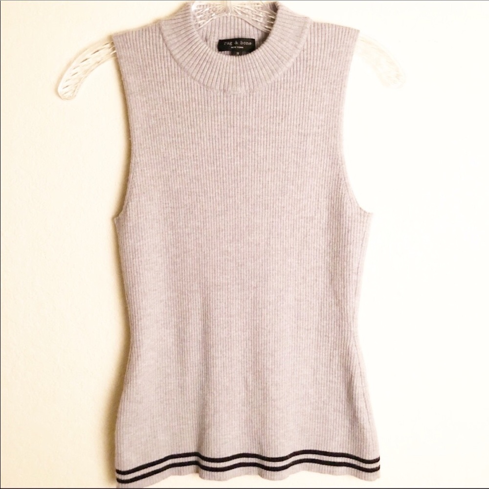 Rag & Bone Sleeveless Grey Sweater Sz M